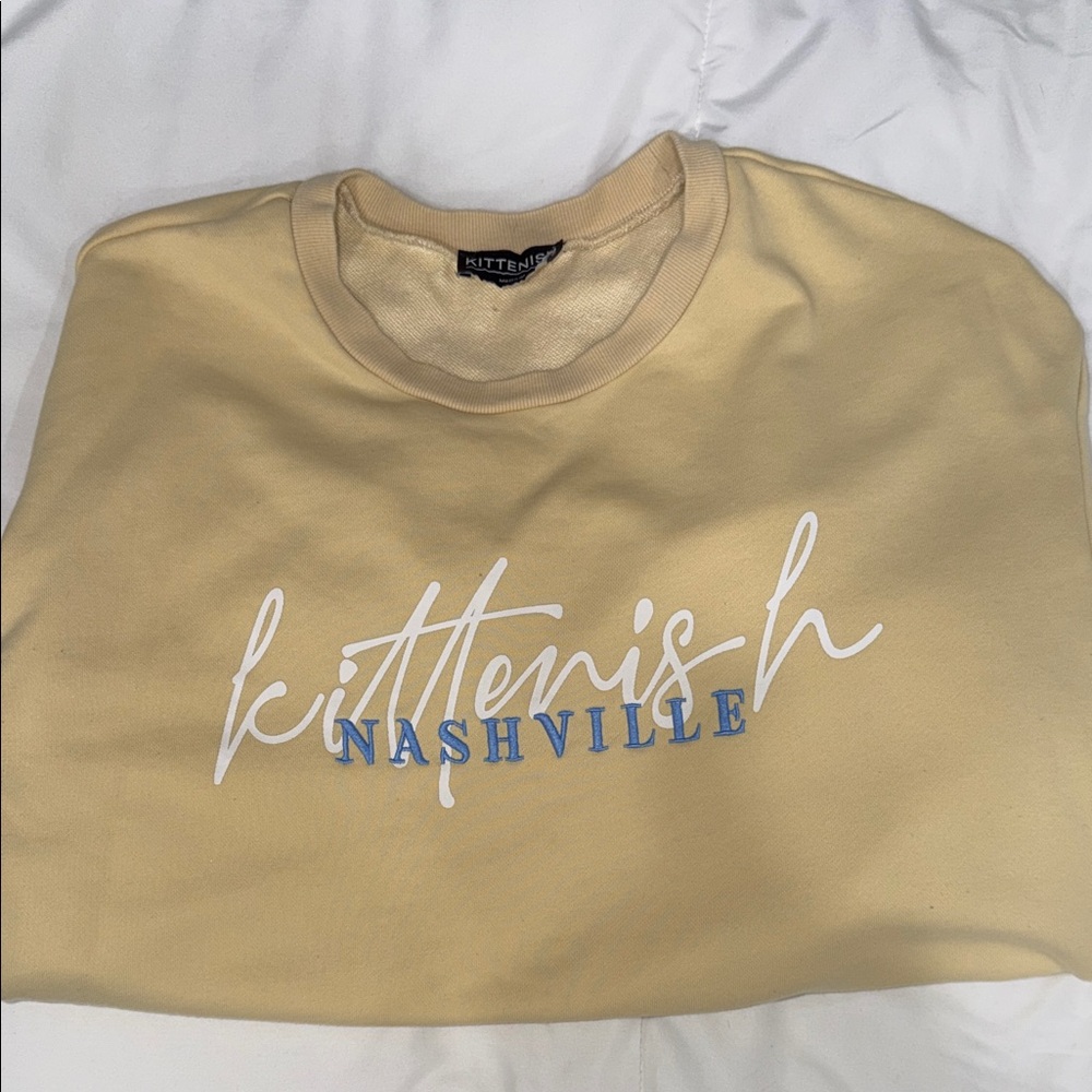 Kittenish Nashville Tan Crewneck Sweater